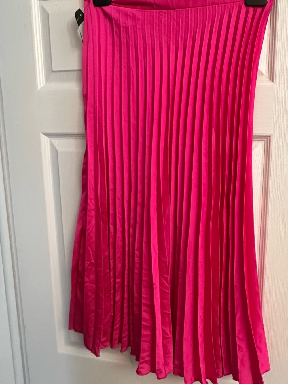 Pleated Maxi Skirt in Vibrant Pink